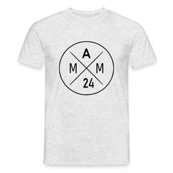 Mam 24 - T-shirt homme - gris chiné - Devant - AI Model Male 178 dark (178cm)