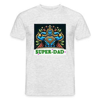 Super Dad Hero - Men's T-Shirt - heather grey - Front - AI Model Male 178 dark (178cm)