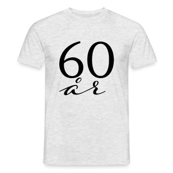 60 ans - T-shirt homme - gris chiné - Devant - AI Model Male 178 dark (178cm)