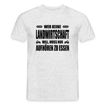 Bauernproteste 2024 Bauerndemo Aufkleber Landwirt - Männer T-Shirt - Grau meliert - Vorne - AI Model Male 178 dark (178cm)