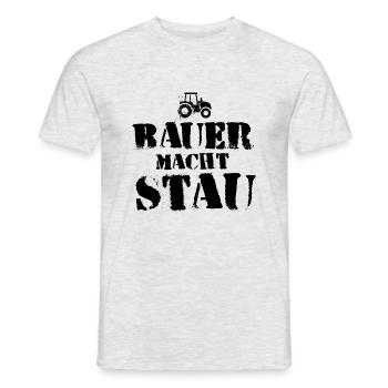 Bauer macht Stau - Schwarze Edition - Männer T-Shirt - Grau meliert - Vorne - AI Model Male 178 dark (178cm)