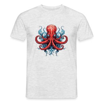 Pieuvre Pieuvre - T-shirt homme - gris chiné - Devant - AI Model Male 178 dark (178cm)