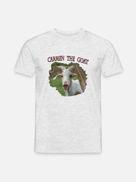 Carmen the goat Ziege Parodie die Geissens - Männer T-Shirt - Grau meliert