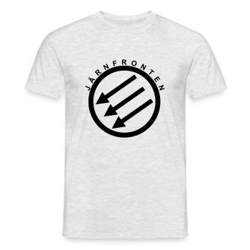 Järnfronten / Eiserne Front / Iron Front - T-shirt homme - gris chiné - Devant - AI Model Male 178 dark (178cm)