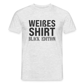 HAHAHA white shirt omg - Men's T-Shirt - heather grey - Front - AI Model Male 178 dark (178cm)