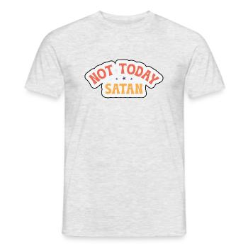 Pas aujourd’hui, Satan - T-shirt homme - gris chiné - Devant - AI Model Male 178 dark (178cm)