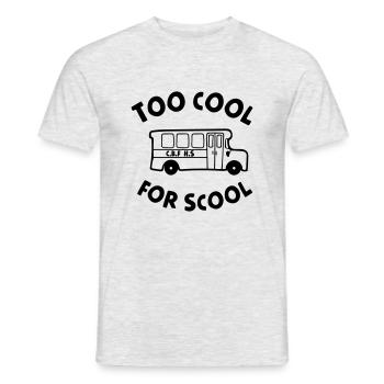 zu cool für die Schule - Männer T-Shirt - Grau meliert - Vorne - AI Model Male 178 dark (178cm)