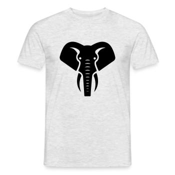 éléphant - T-shirt homme - gris chiné - Devant - AI Model Male 178 dark (178cm)