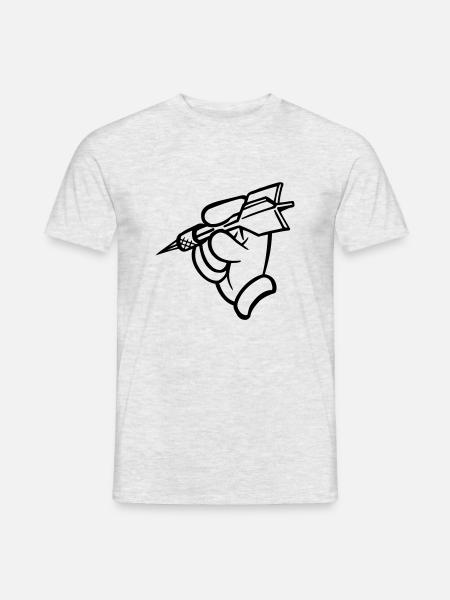 Dart - Männer T-Shirt - Grau meliert