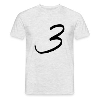 zahl_dani_3 - Männer T-Shirt - Grau meliert - Vorne - AI Model Male 178 dark (178cm)