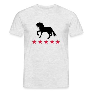 chevaux - T-shirt homme - gris chiné - Devant - AI Model Male 178 dark (178cm)