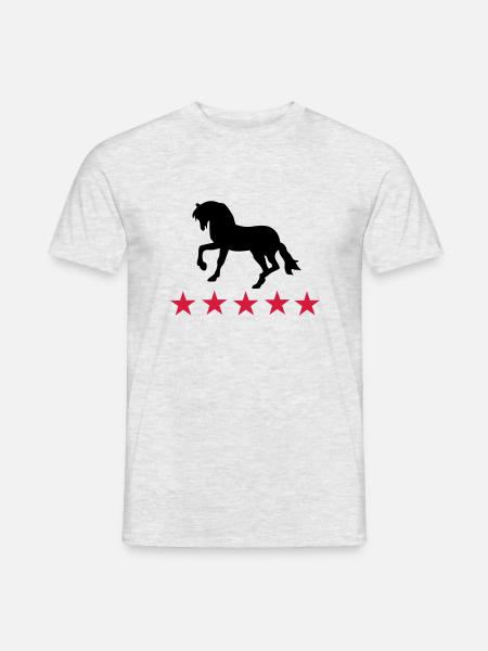 Pferd - Männer T-Shirt - Grau meliert