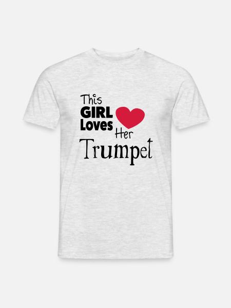 This Girl Loves Her Trumpet - Men's T-Shirt - heather grey