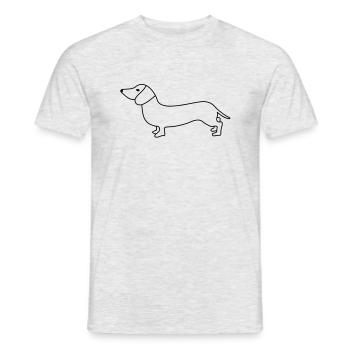 dackel - Männer T-Shirt - Grau meliert - Vorne - AI Model Male 178 dark (178cm)