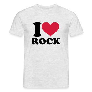 Rock - Men's T-Shirt - heather grey - Front - AI Model Male 178 dark (178cm)