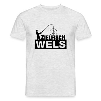 wels_zielfisch__f1 - T-shirt homme - gris chiné - Devant - AI Model Male 178 dark (178cm)