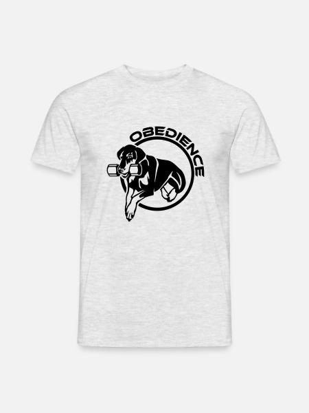 453 Dobermann Obedience - Männer T-Shirt - Grau meliert
