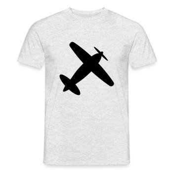 airplane__f1 - T-shirt homme - gris chiné - Devant - AI Model Male 178 dark (178cm)