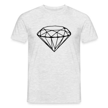 Diamant - Männer T-Shirt - Grau meliert - Vorne - AI Model Male 178 dark (178cm)
