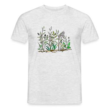 Prairie verte - T-shirt homme - gris chiné - Devant - AI Model Male 178 dark (178cm)