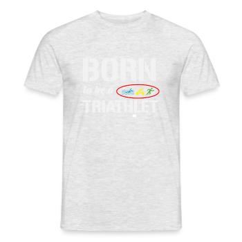 triathlon - Men's T-Shirt - heather grey - Front - AI Model Male 178 dark (178cm)