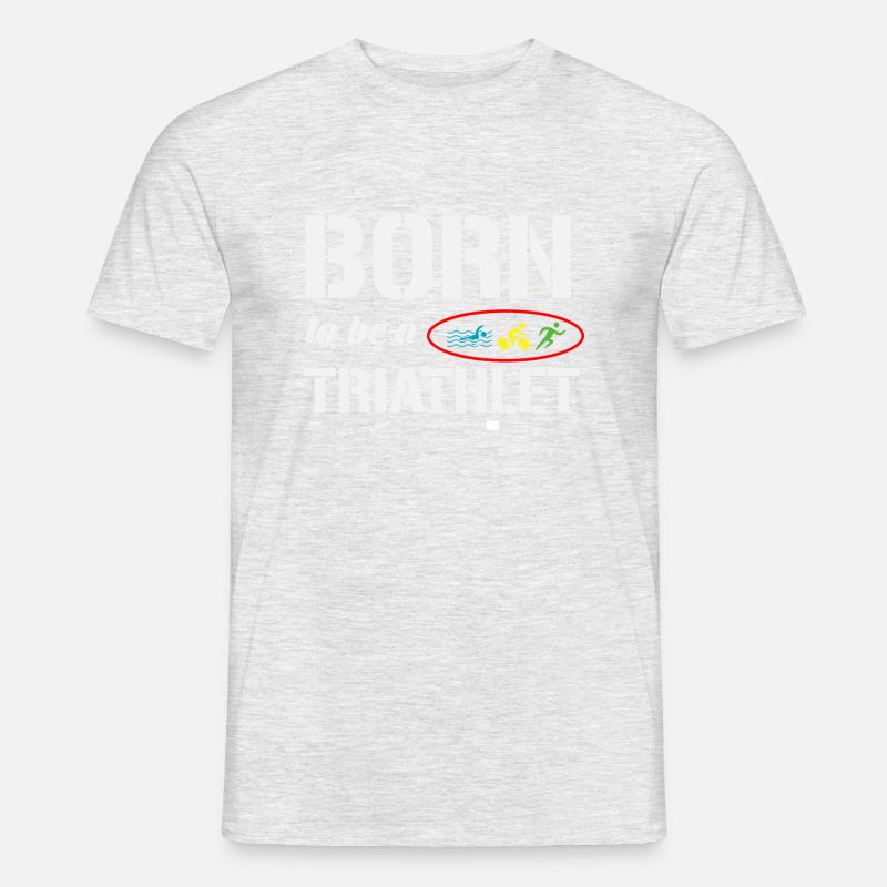 triathlon - T-shirt męski - szary melanż