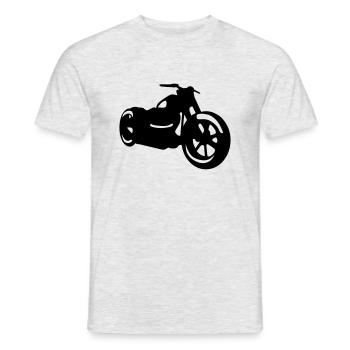 moto tourisme motard 1 - T-shirt homme - gris chiné - Devant - AI Model Male 178 dark (178cm)