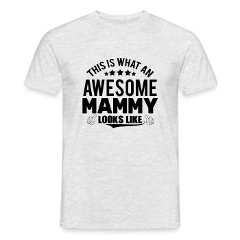 THIS IS WHAT AN AWESOME MAMMY LOOKS LIKE - Men's T-Shirt - heather grey - Front - AI Model Male 178 dark (178cm)