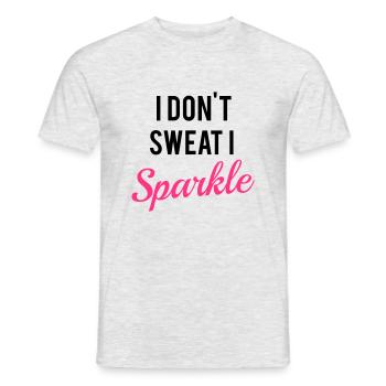 I don't sweat I sparkle - Männer T-Shirt - Grau meliert - Vorne - AI Model Male 178 dark (178cm)