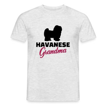 Havaneser - Männer T-Shirt - Grau meliert - Vorne - AI Model Male 178 dark (178cm)
