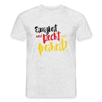 Einigkeit Recht Freiheit flag - Männer T-Shirt - Grau meliert - Vorne - AI Model Male 178 dark (178cm)