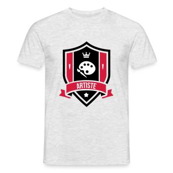 Artist - Art - Men's T-Shirt - heather grey - Front - AI Model Male 178 dark (178cm)