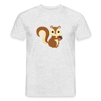 écureuil - T-shirt homme - gris chiné - Devant - AI Model Male 178 dark (178cm)