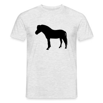 Cheval de Fjord - T-shirt homme - gris chiné - Devant - AI Model Male 178 dark (178cm)