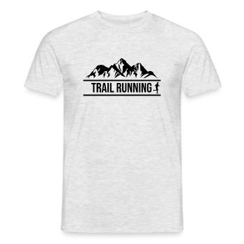 Trailrunning Traillauf Berglauf Laufsport Geschenk - Männer T-Shirt - Grau meliert - Vorne - AI Model Male 178 dark (178cm)
