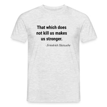 Ce qui ne te tue pas - T-shirt homme - gris chiné - Devant - AI Model Male 178 dark (178cm)