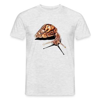 snail - snail - Men's T-Shirt - heather grey - Front - AI Model Male 178 dark (178cm)