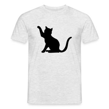Cats - Männer T-Shirt - Grau meliert - Vorne - AI Model Male 178 dark (178cm)