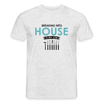 Einbrecher Schlüsseldienst Schließtechniker Design - Männer T-Shirt - Grau meliert - Vorne - AI Model Male 178 dark (178cm)