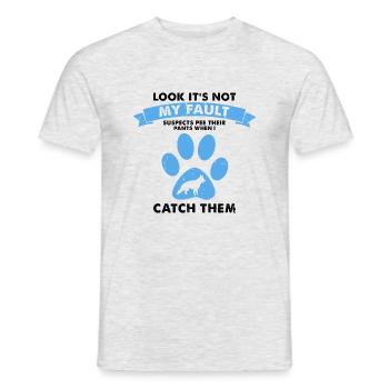 Militär Design Polizei Hund Deutscher Schäfer - Männer T-Shirt - Grau meliert - Vorne - AI Model Male 178 dark (178cm)