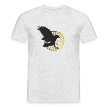 Corbeau - T-shirt homme - gris chiné - Devant - AI Model Male 178 dark (178cm)
