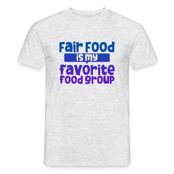 Fair Food Is My Favorite Food Group 4 - Men's T-Shirt - heather grey - Front - AI Model Male 178 dark (178cm)