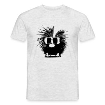 Porcupine Lunettes de soleil Mignons animaux Vecteur 13 - T-shirt homme - gris chiné - Devant - AI Model Male 178 dark (178cm)