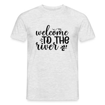 Welcome To The River - Men's T-Shirt - heather grey - Front - AI Model Male 178 dark (178cm)