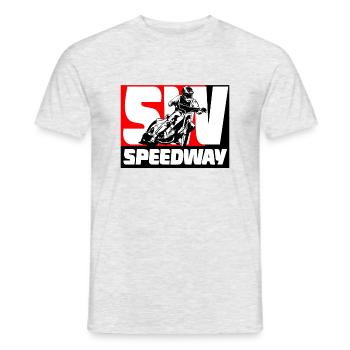 Speedway - Motorcycle Speedway - Männer T-Shirt - Grau meliert - Vorne - AI Model Male 178 dark (178cm)