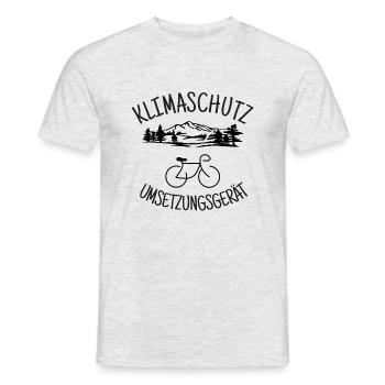 Klimaschutz- Umsetzungs- Gerät Natur - Männer T-Shirt - Grau meliert - Vorne - AI Model Male 178 dark (178cm)