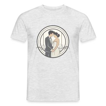 Married couple - Men's T-Shirt - heather grey - Front - AI Model Male 178 dark (178cm)