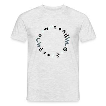 Abstract Pattern 6 - T-shirt homme - gris chiné - Devant - AI Model Male 178 dark (178cm)