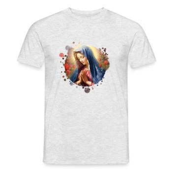 Holly Mary Maria Madonna Mariana Virgin Mary Holy - Men's T-Shirt - heather grey - Front - AI Model Male 178 dark (178cm)