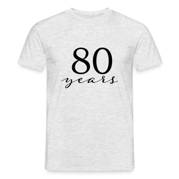 80 Jahre - Männer T-Shirt - Grau meliert - Vorne - AI Model Male 178 dark (178cm)